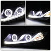 LED DRL Halo Projector Headlights<br>12-13 Honda Civic Coupe, 12-15 Civic Sedan