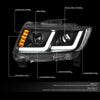 LED DRL Projector Headlights<br>11-13 Jeep Grand Cherokee