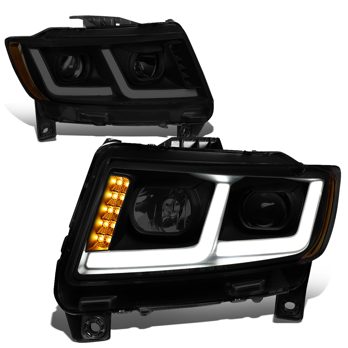 LED DRL Projector Headlights<br>11-13 Jeep Grand Cherokee