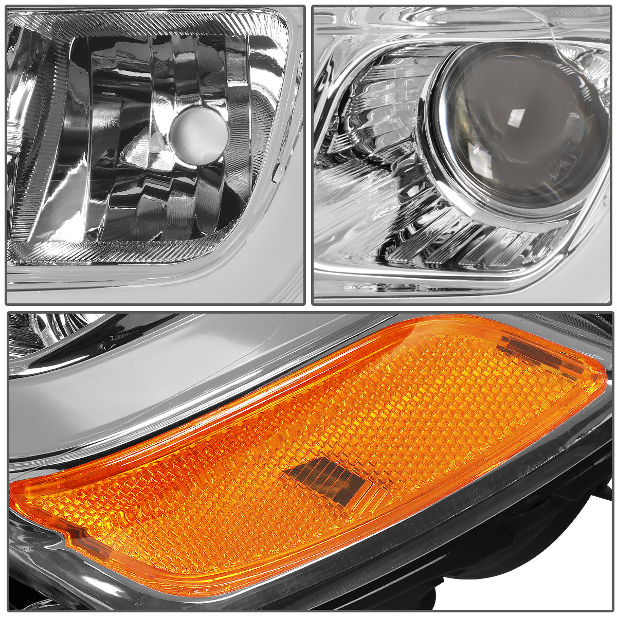 LED DRL Projector Headlights<br>14-16 Jeep Grand Cherokee Pre Facelift