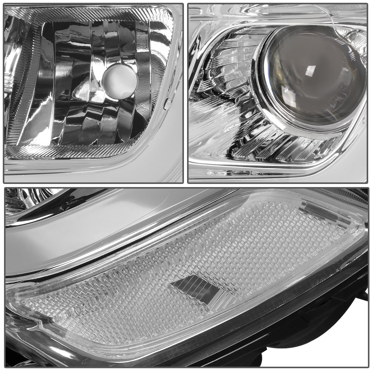 LED DRL Projector Headlights<br>14-16 Jeep Grand Cherokee Pre Facelift