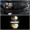 LED DRL Projector Headlights<br>14-15 Chevrolet Silverado 1500