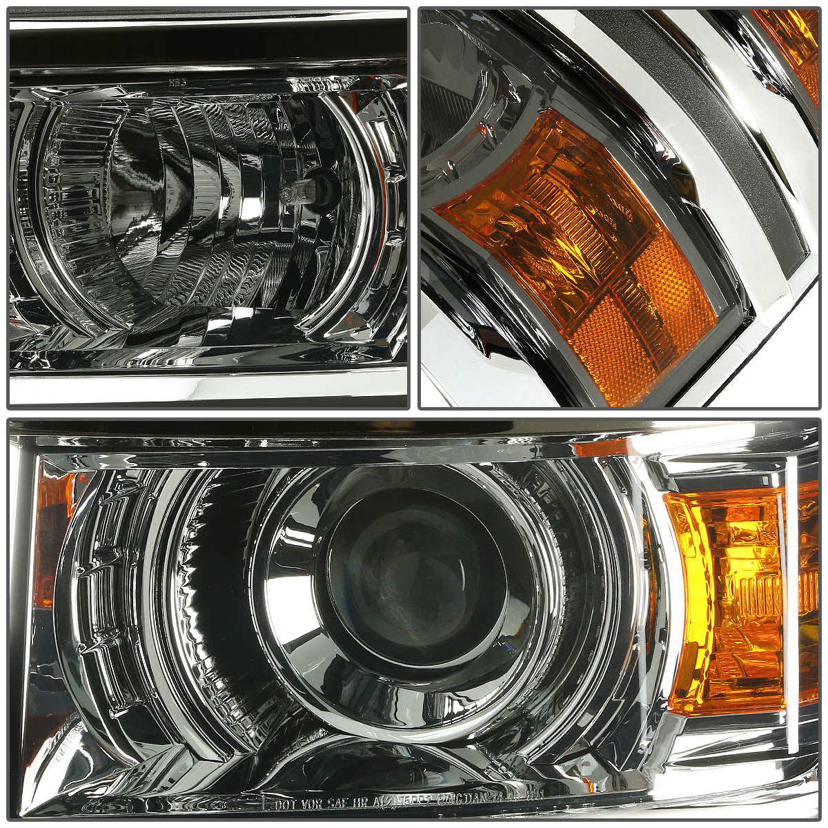 LED DRL Projector Headlights<br>14-15 Chevrolet Silverado 1500