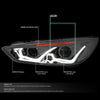 LED DRL Halo Projector Headlights<br>15-17 Ford Focus