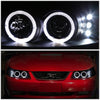 LED DRL Halo Projector Headlights<br>99-04 Ford Mustang