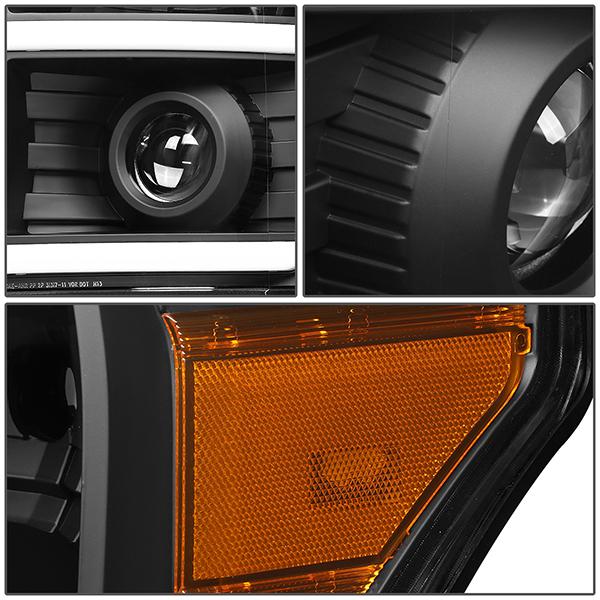 LED DRL Projector Headlights<br>11-16 Ford F-250 F-350 F-450 F-550 Super Duty