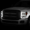 LED DRL Projector Headlights<br>11-16 Ford F-250 F-350 F-450 F-550 Super Duty