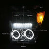 LED DRL Halo Projector Headlights<br>11-15 Ford F-250 F-350 F-450 F-550 Super Duty