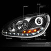 LED DRL Halo Projector Headlights<br>00-06 Mercedes Benz S430 S500 S600