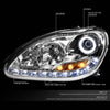 LED DRL Halo Projector Headlights<br>00-06 Mercedes Benz S430 S500 S600