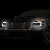 LED DRL Projector Headlights<br>04-15 Nissan Titan, 05-07 Armada