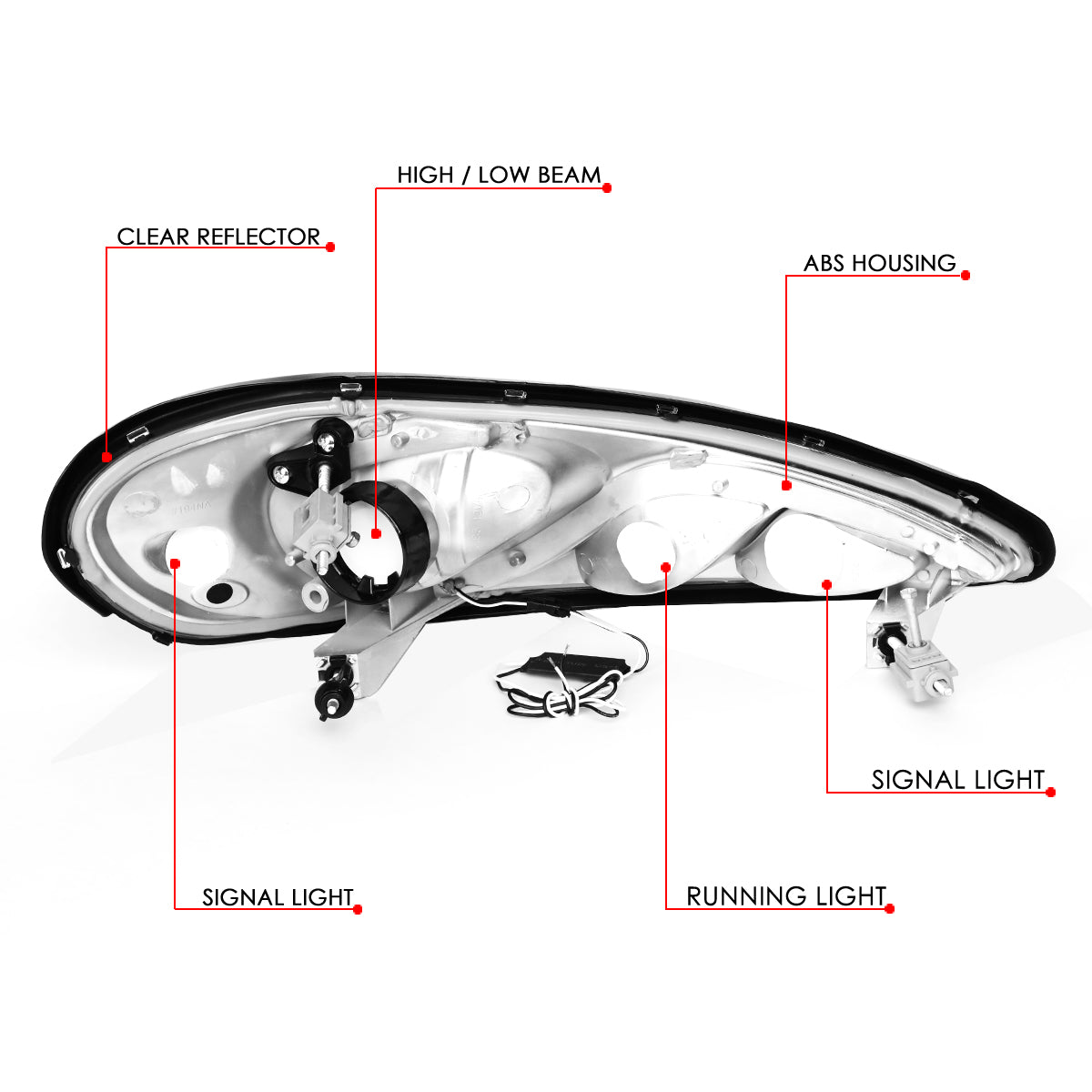 LED DRL Headlights <br>99-05 Pontiac Grand Am