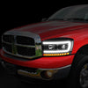 LED DRL Sequential Projector Headlights<br>06-08 Dodge Ram 1500 2500 3500