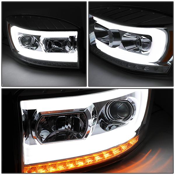 LED DRL Sequential Projector Headlights<br>06-08 Dodge Ram 1500 2500 3500