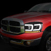 LED DRL Sequential Projector Headlights<br>06-08 Dodge Ram 1500 2500 3500