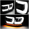 LED DRL Sequential Projector Headlights<br>06-08 Dodge Ram 1500 2500 3500