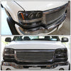 LED DRL Halo Projector Headlights<br>01-07 GMC Sierra 1500 2500 3500 / HD