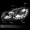 LED DRL Projector Headlights<br>10-14 Volkswagen Golf GTI