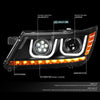 LED DRL Halo Projector Headlights<br>09-17 Dodge Journey