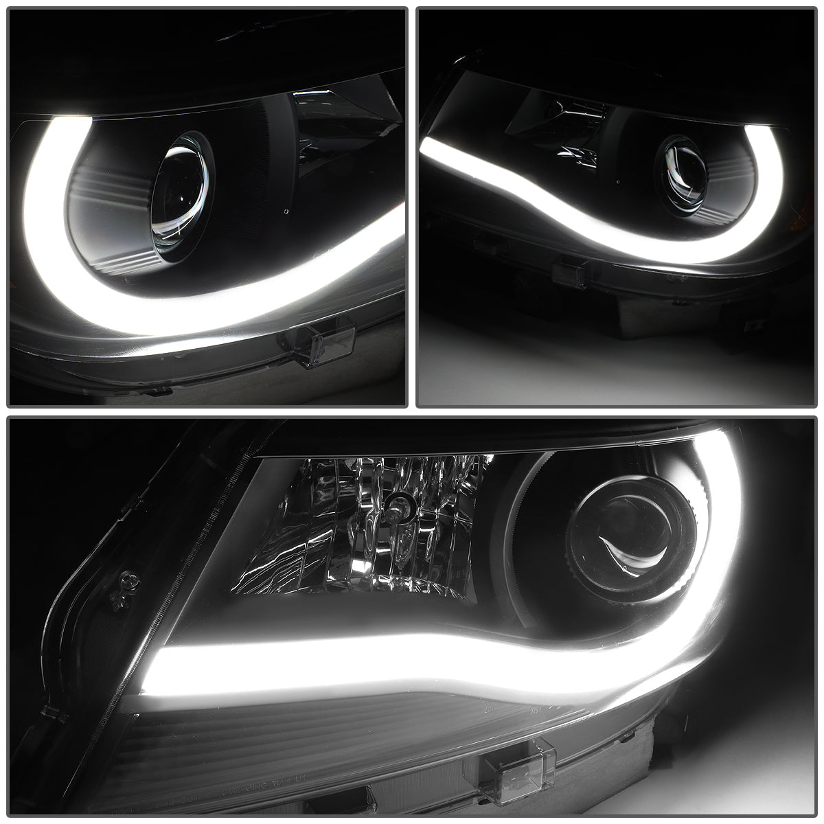 LED DRL Projector Headlights<br>15-17 Chevy Colorado