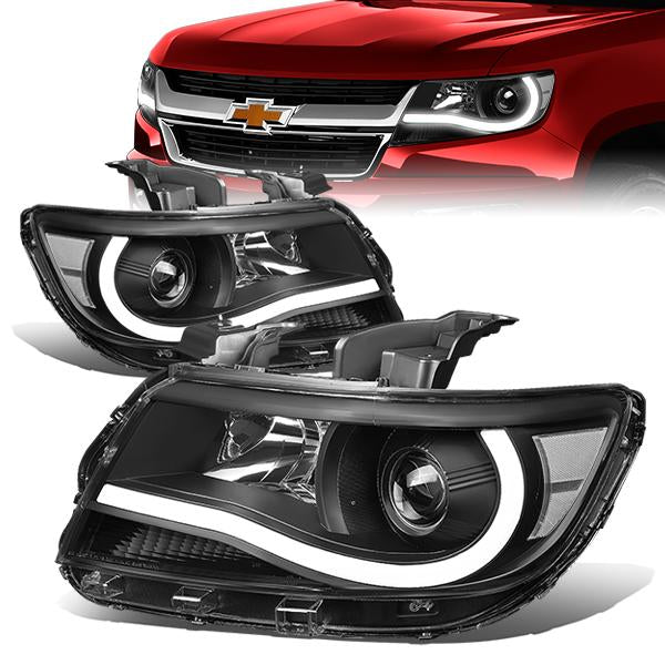 LED DRL Projector Headlights<br>15-17 Chevy Colorado