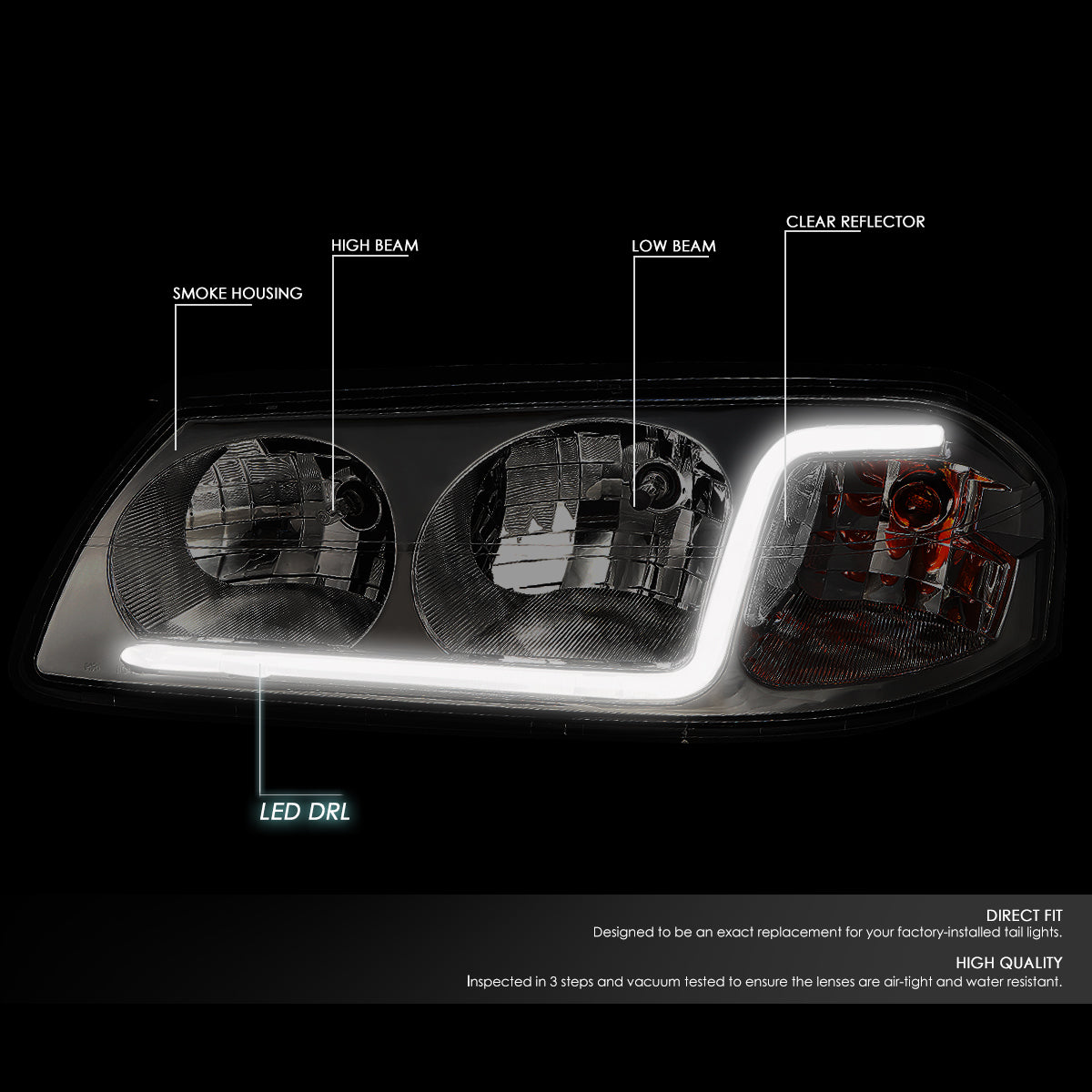 LED DRL Headlights<br>00-05 Chevy Impala