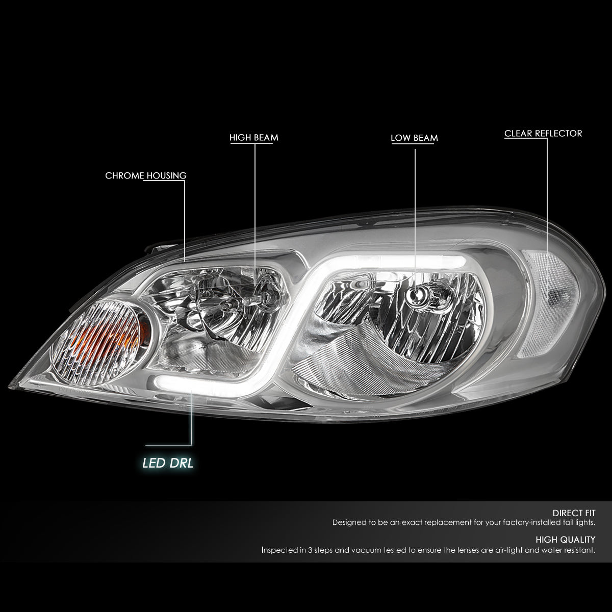 LED DRL Headlights<br>06-07 Chevy Monte Carlo, 06-13 Impala