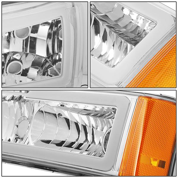 LED DRL Headlights<br>03-06 Chevy Avalanche Silverado 1500-3500 / HD