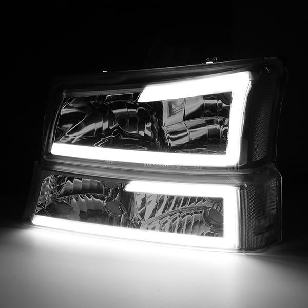 LED DRL Headlights<br>03-06 Chevy Avalanche Silverado 1500-3500 / HD