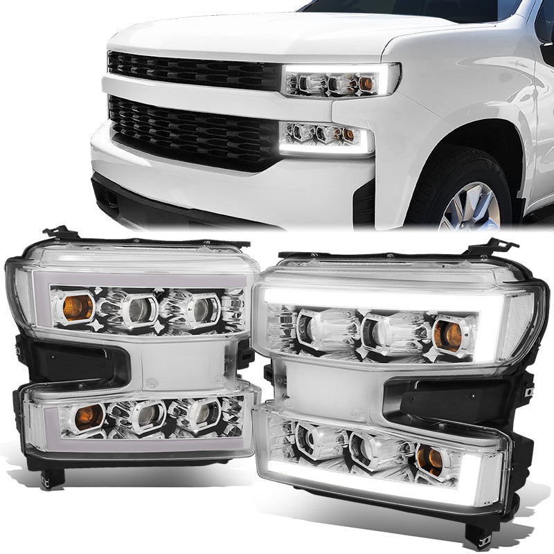 LED DRL Projector Headlights<br>19-21 Chevy Silverado 1500