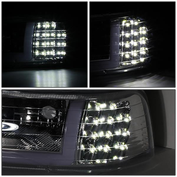 LED DRL Headlights<br>99-02 Chevy Silverado 1500 2500, 00-06 Suburban Tahoe