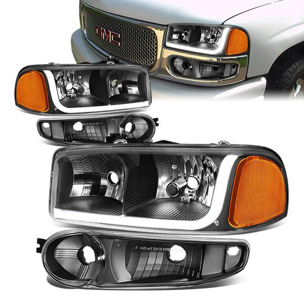 LED DRL Headlights<br>01-06 GMC Sierra C3 Yukon XL 1500 Denali