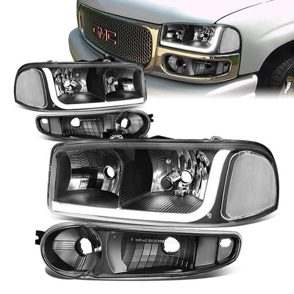 LED DRL Headlights<br>01-06 GMC Sierra C3 Yukon XL 1500 Denali