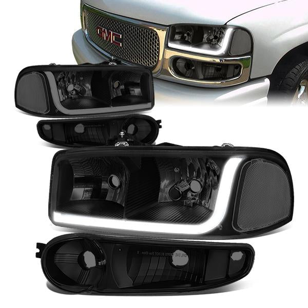 LED DRL Headlights<br>01-06 GMC Sierra C3 Yukon XL 1500 Denali