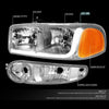 LED DRL Headlights<br>01-06 GMC Sierra C3 Yukon XL 1500 Denali