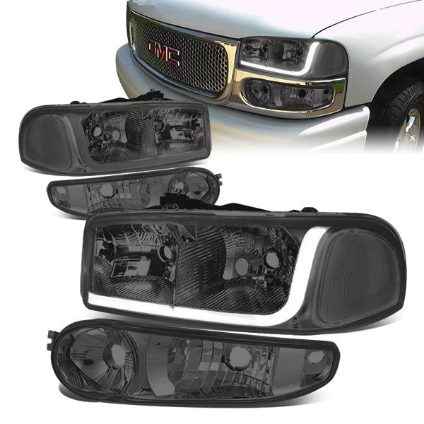 LED DRL Headlights<br>01-06 GMC Sierra C3 Yukon XL 1500 Denali