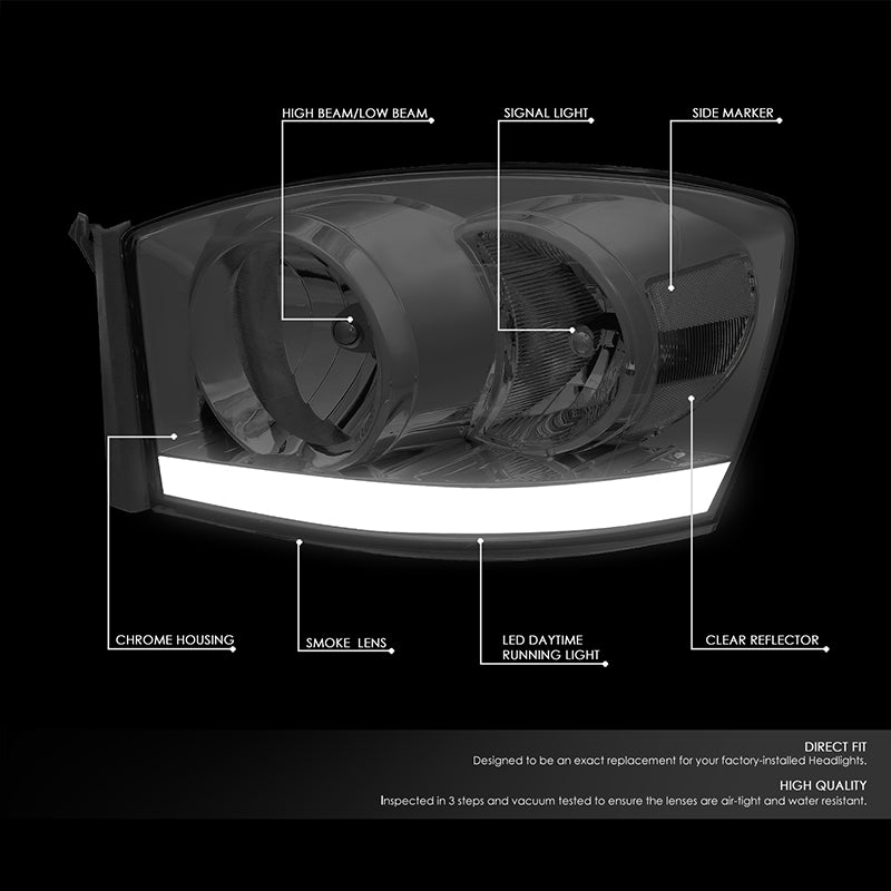 LED DRL Headlights<br>06-09 Dodge Ram 1500 2500 3500