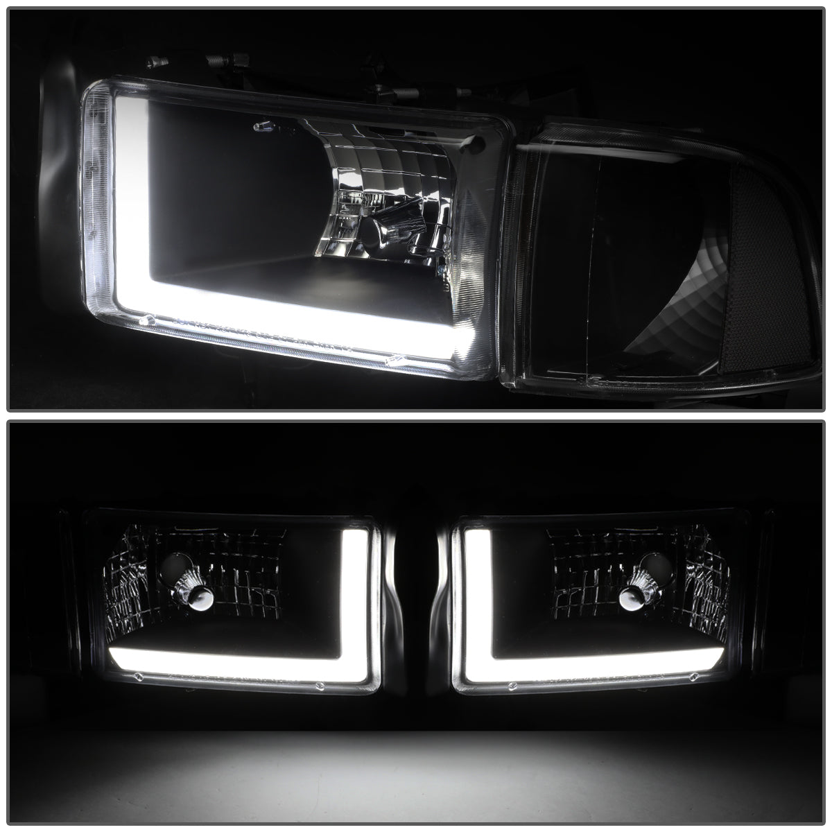 LED DRL Headlights<br>94-02 Dodge Ram 1500 2500 3500