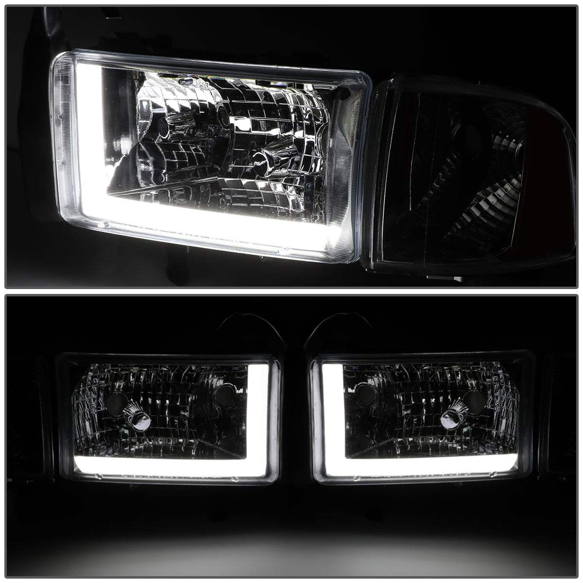 LED DRL Headlights<br>94-02 Dodge Ram 1500 2500 3500