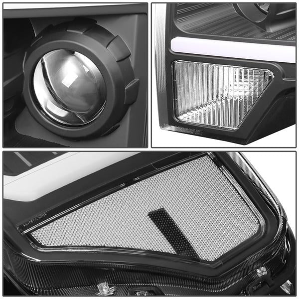 LED DRL Projector Headlights<br>09-14 Ford F-150