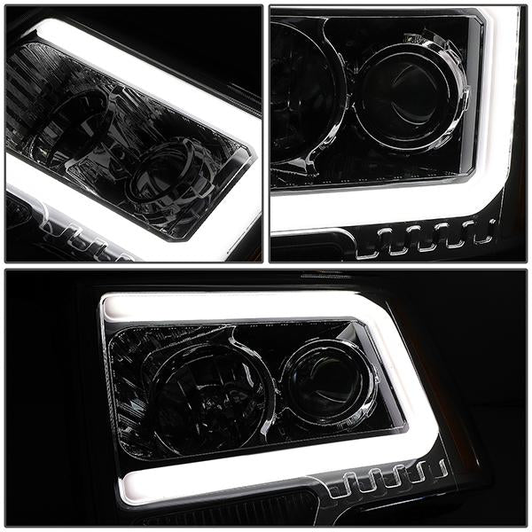 LED DRL Projector Headlights<br>09-14 Ford F-150