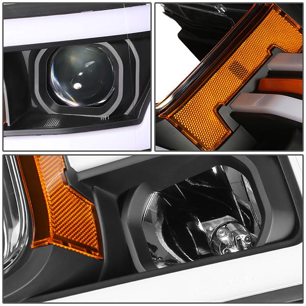 LED DRL Sequential Projector Headlights<br>18-20 Ford F-150