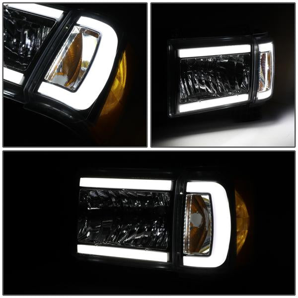 LED DRL Headlights<br>87-91 FORD F150 F250 F350 Bronco