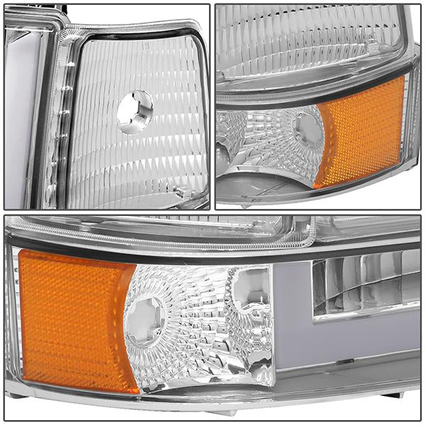 LED DRL Headlights<br>92-96 Ford F-150 F-250 F-350 Bronco