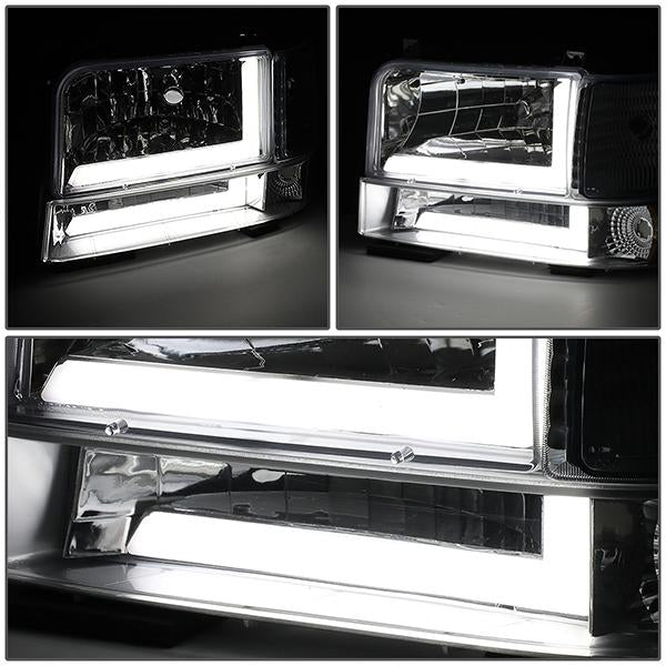 LED DRL Headlights<br>92-96 Ford F-150 F-250 F-350 Bronco