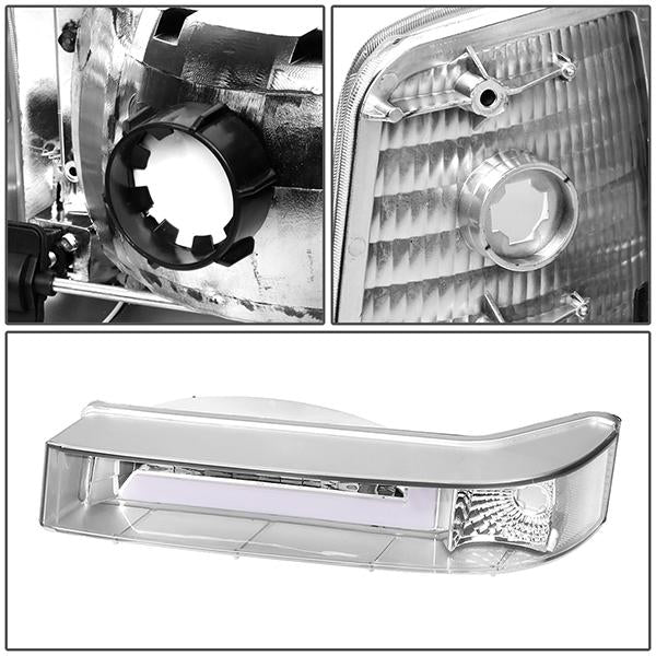 LED DRL Headlights<br>92-96 Ford F-150 F-250 F-350 Bronco