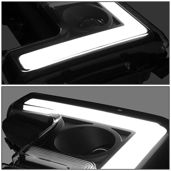 LED DRL Projector Headlights<br>17-19 Ford F-250 F-350 F-450 F-550 Super Duty