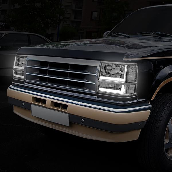 LED DRL Headlights<br>91-94 Ford Explorer