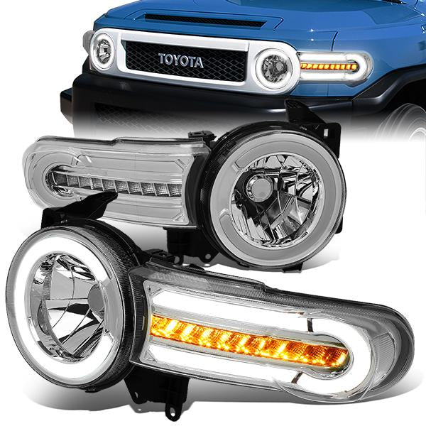 LED DRL Sequential Headlights<br>07-14 Toyota Fj Cruiser