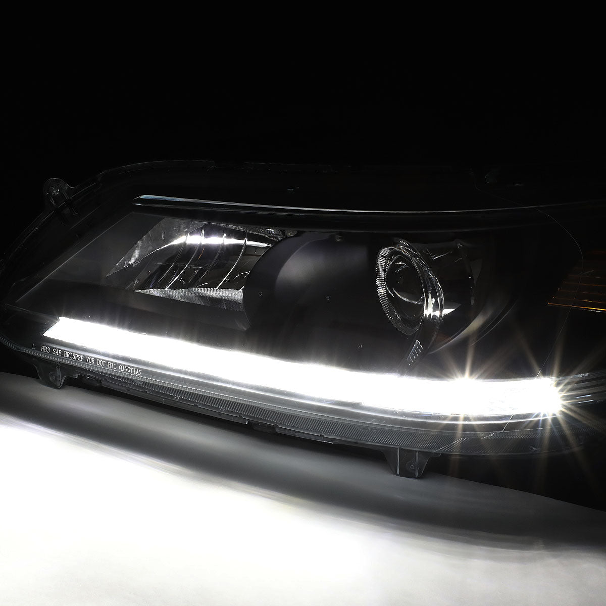 LED DRL Projector Headlights<br>13-15 Honda Accord